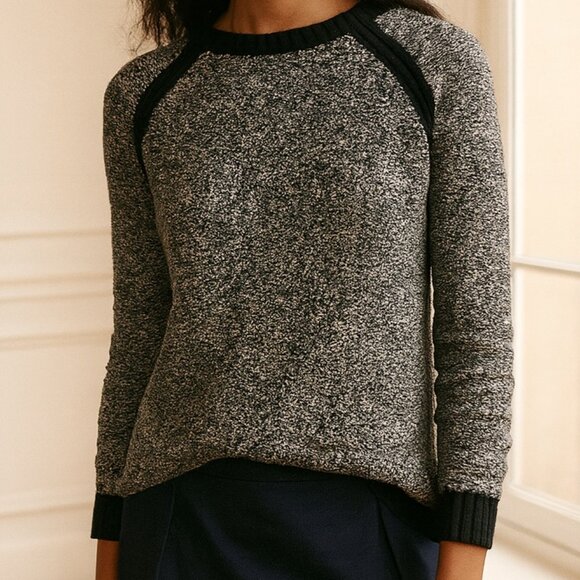 Lululemon Black White Marled Knit Crew Neck Sweater Tunic *XS/S - Picture 1 of 9